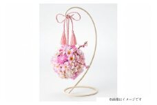 フラワーアレンジメント アーティフィシャルフラワー 桜ボールブーケ スタンド付 [La.Rose Fleur 山形県 高畠町 tk06ayt140005] 花 はな 造花 フラワー アレンジメント インテリア 飾付 ハンドメイド ブーケ 桜 スタンド