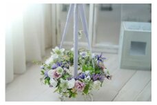 フラワーリース フライングリース 1個 スタンド付き [La.Rose Fleur 山形県 高畠町 tk06ayt140032] 花 はな 造花 フラワー アレンジメント インテリア 飾付 ハンドメイド