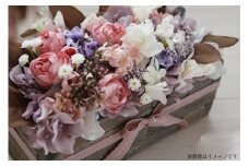 フラワーアレンジメント スモールガーデン ピンク 1個 [La.Rose Fleur 山形県 高畠町 tk06ayt140034] 花 はな 造花 フラワー アレンジメント インテリア 飾付 ハンドメイド