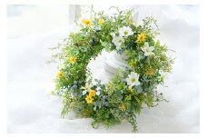 リース ナチュラルリース 1個 [La.Rose Fleur 山形県 高畠町 tk06ayt140037] リース 花 はな 造花 フラワー アレンジメント インテリア 飾付 ハンドメイド