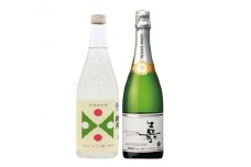 日本酒 ワイン セット 辯天 つや姫 特別純米酒 720ml 嘉スパークリングワイン 白 辛口 750ml 各2本 [小田部商店 山形県 高畠町 tk06ayt180145] お酒 スパークリング 飲み比べ 酒