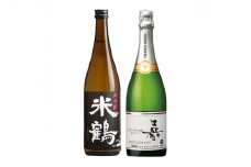 日本酒 ワイン セット 米鶴 超辛口 純米酒 720ml 嘉 スパークリングワイン 白 辛口 750ml [小田部商店 山形県 高畠町 tk06ayt180146] お酒 スパークリング 飲み比べ 酒