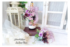 フラワーアレンジメント オリジナルデザイン ボトル チャームブーケ 1個 [La.Rose Fleur 山形県 高畠町 tk06ayt140038] チャーム ブーケ 花 はな 造花 フラワー アレンジメント インテリア 飾付 ハンドメイド