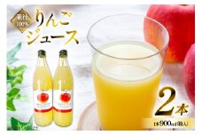 【期間限定発送】 りんごジュース 果汁100% ふじりんご ジュース 900ml 2本 箱入 [安達敏幸 山形県 高畠町 tk06ays830005] りんご リンゴ 林檎 ドリンク ストレート