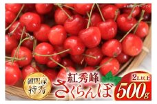 【期間限定発送】 さくらんぼ 置賜産 紅秀峰 特秀 500g 2Ⅼ以上 [JA山形おきたま 山形県 高畠町 tk06ays870051] サクランボ チェリー 山形 果物 フルーツ くだもの