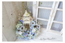 フラワーリース ドロップリース 1個 [La.Rose Fleur 山形県 高畠町 tk06ayt140039] リース 花 はな 造花 フラワー アレンジメント インテリア 飾付 ハンドメイドリース