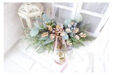 フラワーアレンジメント オリジナル クリスマス スワッグ 1個 [La.Rose Fleur 山形県 高畠町 tk06ayt140040] クリスマス 造花 フラワー 花 インテリア ハンドメイド