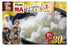 米 定期便 3回 令和7年産 はえぬき 10kg 計30kg [金子農園 山形県 高畠町 tk06ays950023] 精米 白米 米 お米 ブランド米 ごはん ご飯