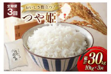 米 定期便 3回 令和7年 つや姫 10kg 3回 計30kg [渡部ファーム 山形県 高畠町 tk06ays810039] お米 白米 精米 ごはん ご飯 ブランド米
