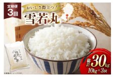 米 定期便 3回 令和7年 雪若丸 10kg 3回 計30kg [渡部ファーム 山形県 高畠町 tk06ays810047] お米 白米 精米 ごはん ご飯 ブランド米