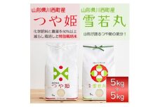 令和6年産　山形県産　つや姫・雪若丸　計10kg【1120498】