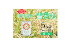 令和5年産　雪若丸5kg　精米　真空パック詰【1121437】
