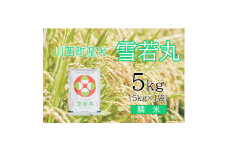 雪若丸5kg　精米　真空パック詰【1144404】