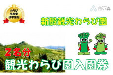 新股観光わらび園入園券（２名様分）