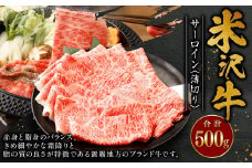 米沢牛 サーロイン ＜薄切り＞ 500g 牛肉 ごちそう