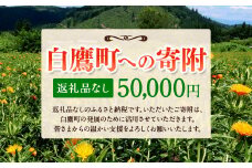 白鷹町への寄附（返礼品はありません） 50,000円 山形県 白鷹町 返礼品なし