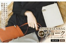 ANDERSENBAG  チョーク No.9211 チョーク・ミニショルダー ブラック 黒 ショルダー バッグ かばん 鞄 カバン 軽量 肩がけ 斜めがけ レザー 革