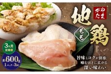 【3ヶ月定期便】 やまがた地鶏 もも 約600g 3回 計1.8kg 地鶏 モモ肉 国産 お取り寄せ