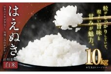【令和7年産新米】〈白米〉はえぬき 10kg ＜1回のお届け＞ 山形県産 新米 お米 【2025年11月上旬発送開始予定】