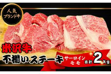 人気のブランド和牛 米沢牛 不揃いステーキ（サーロイン／モモ ミックス）2kg（冷凍便）