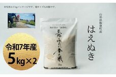 至福の味わい、幸せ米　はえぬき 5kg×2 (R7年産）