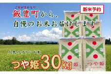 こだわりのお米　つや姫　白米 30kg（飯豊町産）【新米予約】(R7年産）