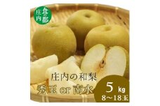 食の都庄内　庄内の和梨【秀玉or南水】約5kg※9月中旬ごろより順次配送
