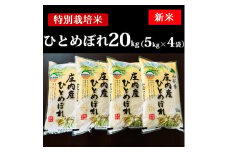 【令和7年産】特別栽培米ひとめぼれ20kg（5kg×4袋）