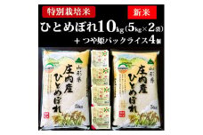 【令和7年産】特別栽培米ひとめぼれ10kg+つや姫パックライス4P
