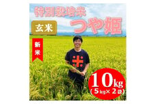 【令和7年産・玄米】ecofarmすがわらの特別栽培米つや姫10kg※10月下旬頃から順次配送