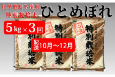定期便3回【10月11月12月】エコファーマーのひとめぼれ5kg×3回