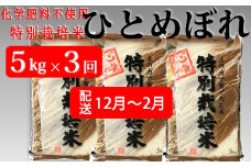 定期便3回【12月1月2月】エコファーマーのひとめぼれ5kg×3回