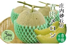 食の都庄内　【令和7年産】庄内の青肉メロン5kg（3～5玉）