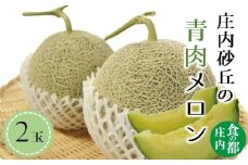 食の都庄内　【令和7年産】庄内の青肉メロン（2玉）