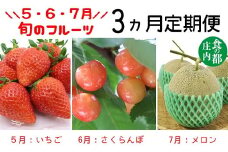 【令和7年産】食の都庄内　《5・6・7月お届け-A》旬のフルーツの3ヶ月定期便※令和7年産