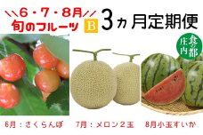 【令和7年産】食の都庄内　《6・7・8月お届け-B》旬のフルーツの3ヶ月定期便※令和7年産