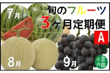 食の都庄内　《7・8・9月お届け-A》旬のフルーツの3ヶ月定期便