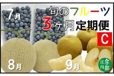 食の都庄内　《7・8・9月お届け-C》旬のフルーツの3ヶ月定期便