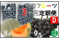 食の都庄内　《7・8・9月お届け-D》旬のフルーツの3ヶ月定期便