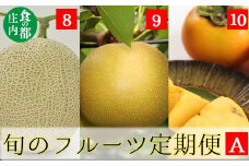食の都庄内　《8・9・10月お届け-A》旬のフルーツの3ヶ月定期便
