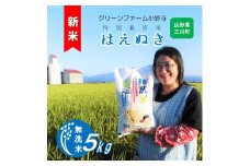 【令和7年産】《無洗米》グリーンファーム小野寺のはえぬき5kg　※10月中旬頃から順次配送予定