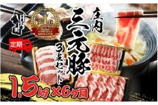 ＜10月中旬発送＞庄内三元豚6か月定期便！（入金期限：2025.9.25）