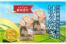 【新米受付 10月発送】R7年産 石垣農園の特別栽培米 はえぬき 10kg（入金期限：2025.9.15）