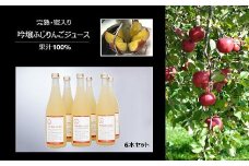 No.0672【限定15セット】完熟・蜜入り 吟壌ふじりんごジュース　６本セット