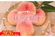 No.2026【2026年発送　先行予約】福島のもも 約3kg 定期便3回