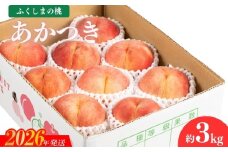 No.2040 【2026年発送　先行予約】福島のもも　あかつき　約3kg