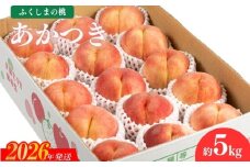 No.2041 【2026年発送　先行予約】福島のもも　あかつき　約5kg
