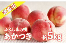 No.2155福島のもも　家庭用 あかつき　約5kg【2025年 先行予約】