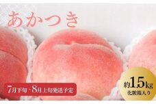 No.2218【先行予約】 もも「あかつき」約1.5kg 化粧箱入【2025年発送】