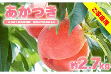No.2351もも「あかつき」ご家庭用　約2.7kg【2025年発送　先行予約】